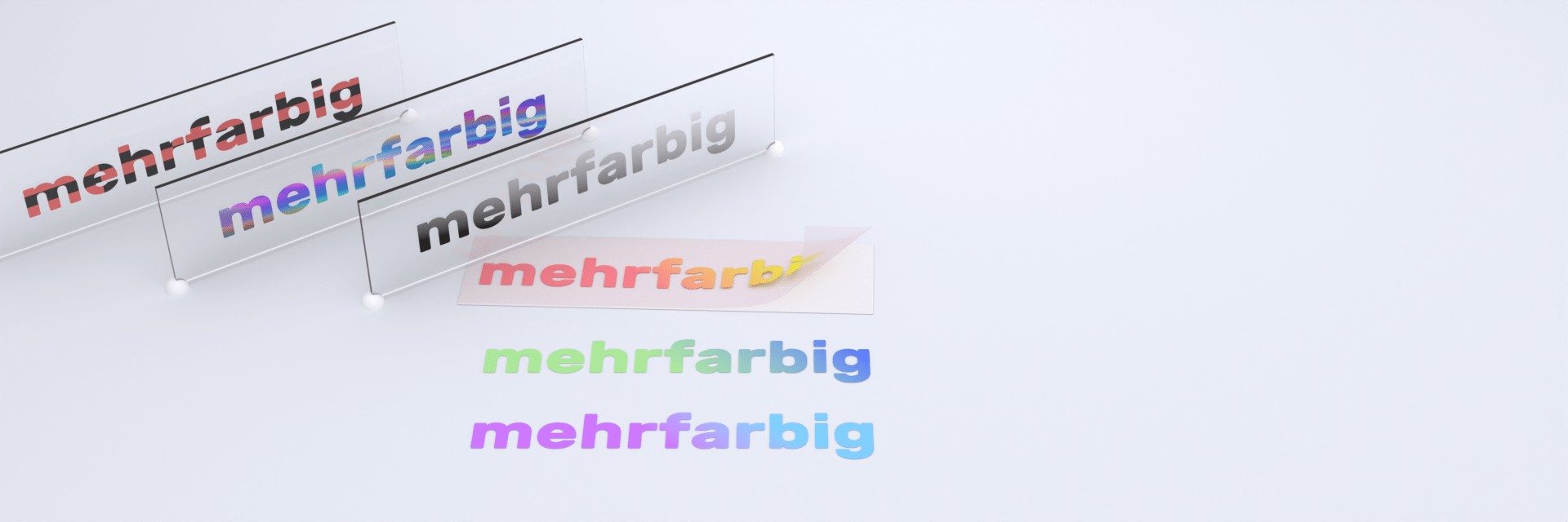 Klebebuchstaben mehrfarbig